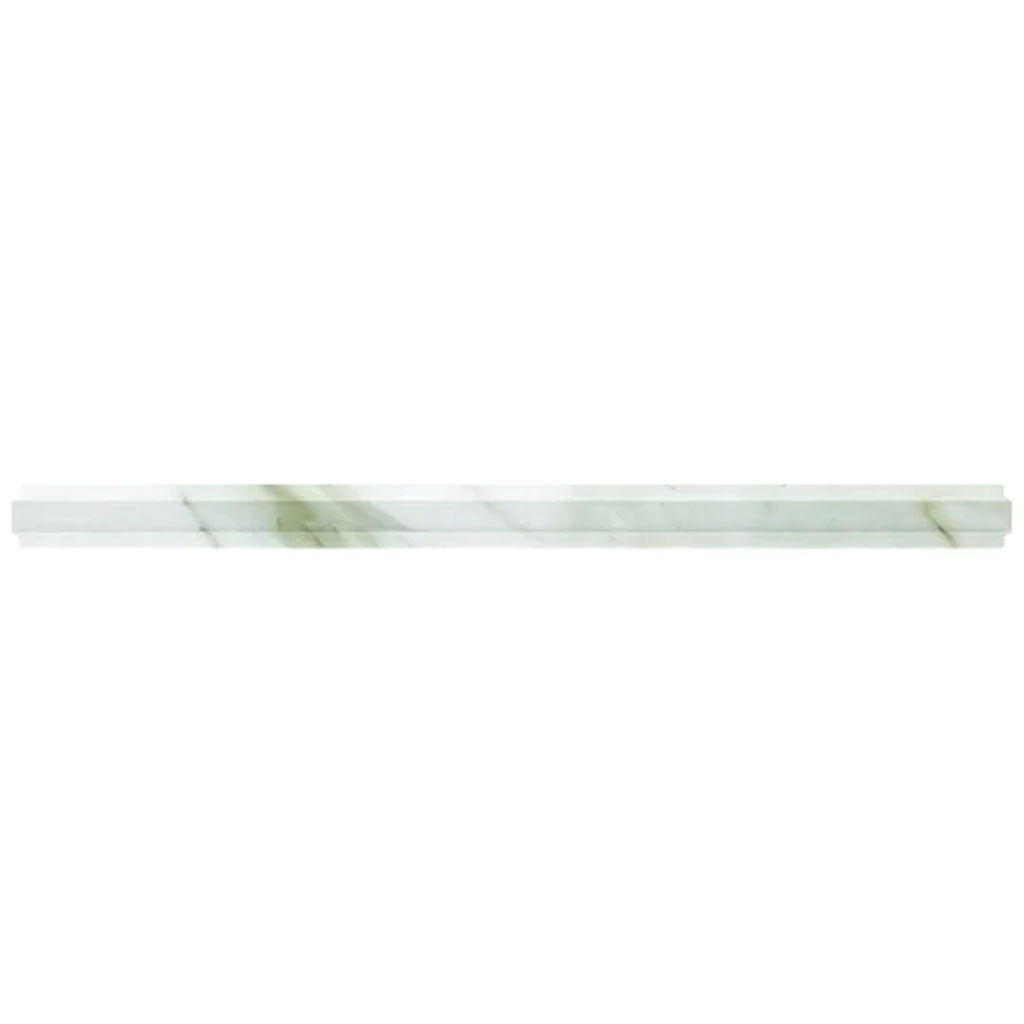 Snow White 0.8 x 12 Honed Marble Pencil Trim