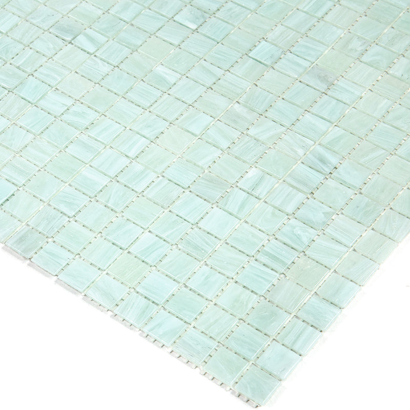 Ice Green 12 x 12 Glossy Glass Mosaic Tile