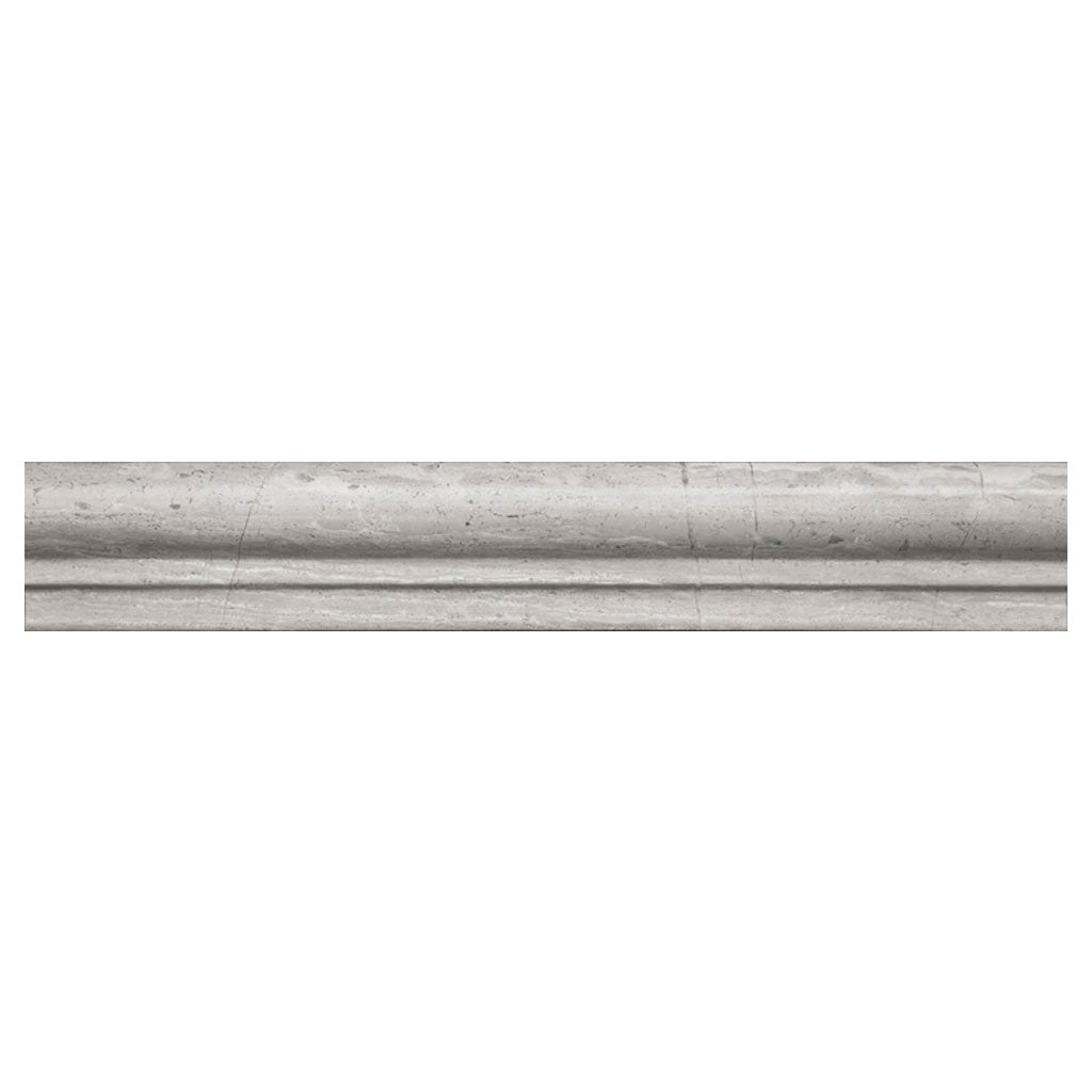 Gray 2 x 12 Polished Marble Chair Rail Trim