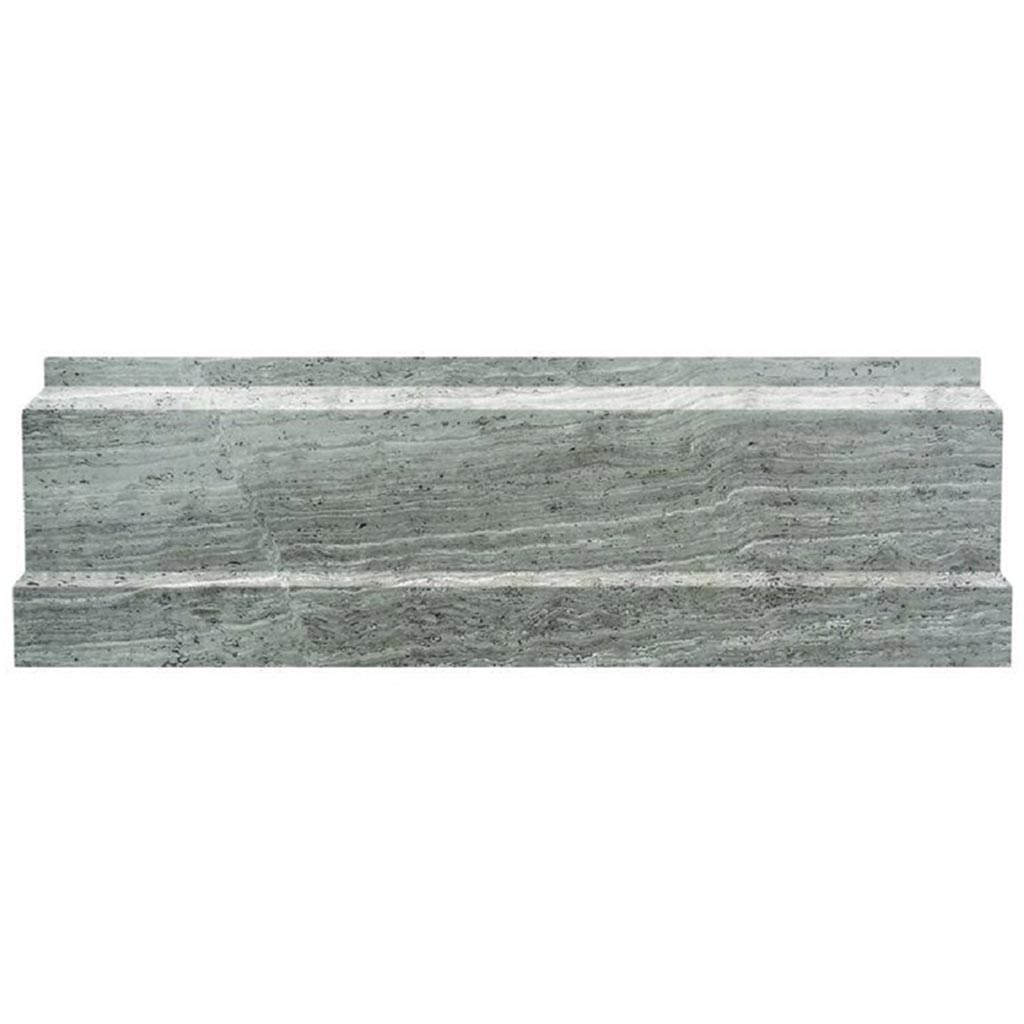 Dark Gray 4 x 12 Polished Marble Baseboard Trim