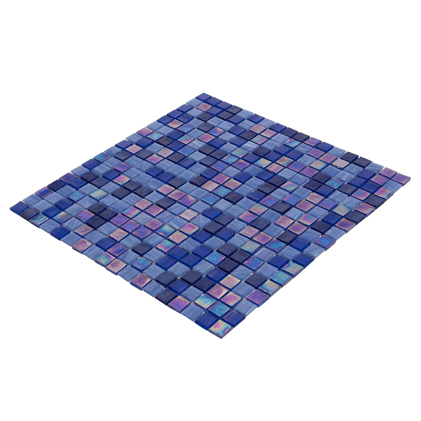 Blue 12 x 12 Glossy Glass Mosaic Tile