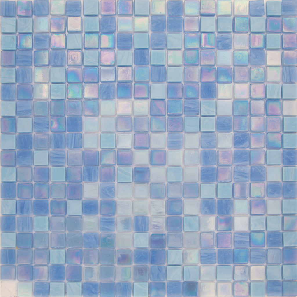 Sky Blue 12 x 12 Glossy Glass Mosaic Tile