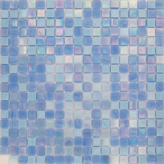Sky Blue 12 x 12 Glossy Glass Mosaic Tile - Sample