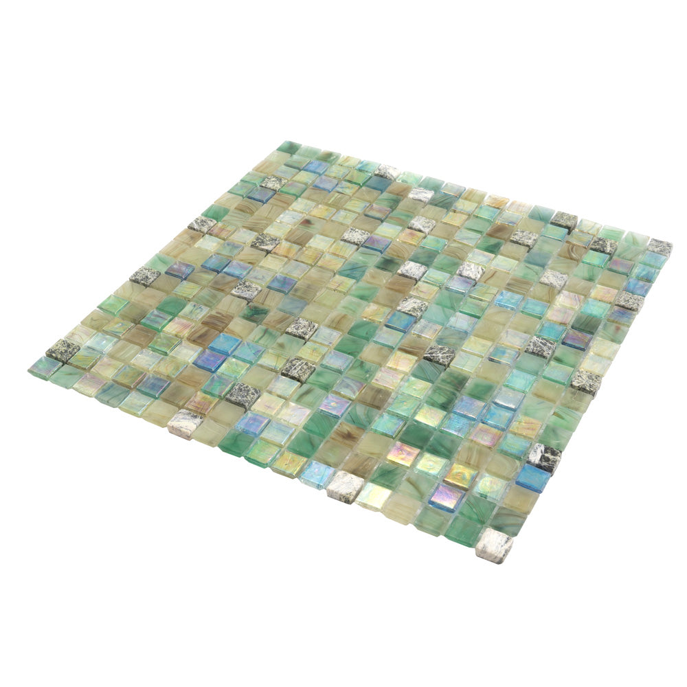 Emerald Green 12 x 12 Glossy Glass Mosaic Tile