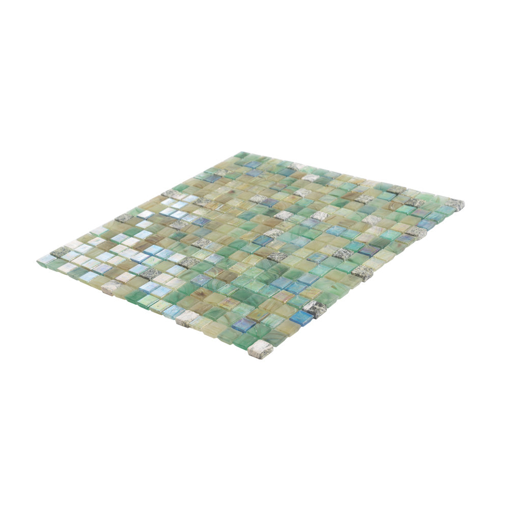 Emerald Green 12 x 12 Glossy Glass Mosaic Tile