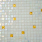 White and Gold 12 x 12 Glossy Glass Mosaic Tile