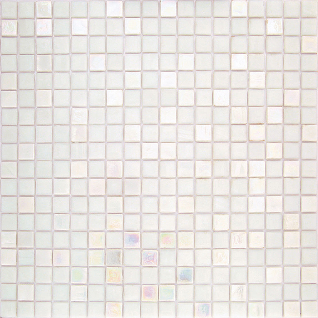 Pearl White 12 x 12 Glossy Glass Mosaic Tile