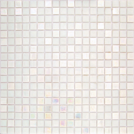 Pearl White 12 x 12 Glossy Glass Mosaic Tile