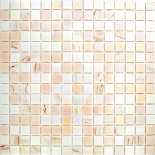 Tuscan Beige 12 x 12 Glossy Glass Mosaic Tile