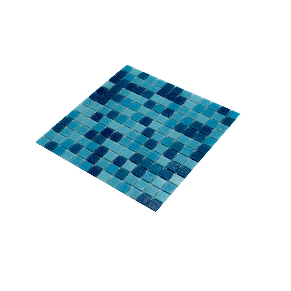 Arctic Blue 12 x 12 Glossy Glass Mosaic Tile