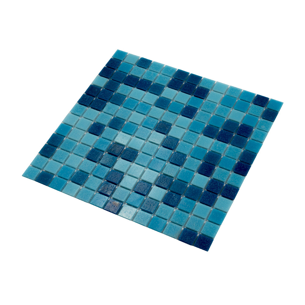 Arctic Blue 12 x 12 Glossy Glass Mosaic Tile