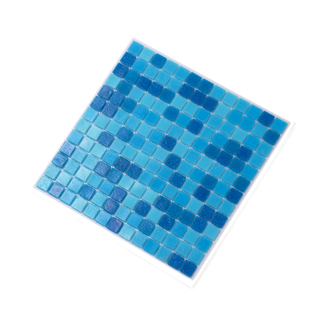 Arctic Blue 12 x 12 Glossy Glass Mosaic Tile