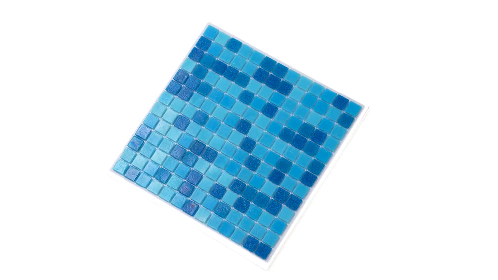 Arctic Blue 12 x 12 Glossy Glass Mosaic Tile