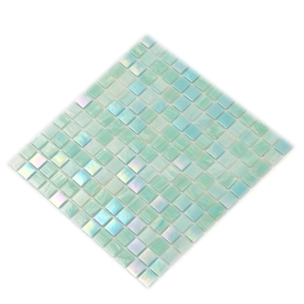 Baby Blue 12 x 12 Glossy Glass Mosaic Tile