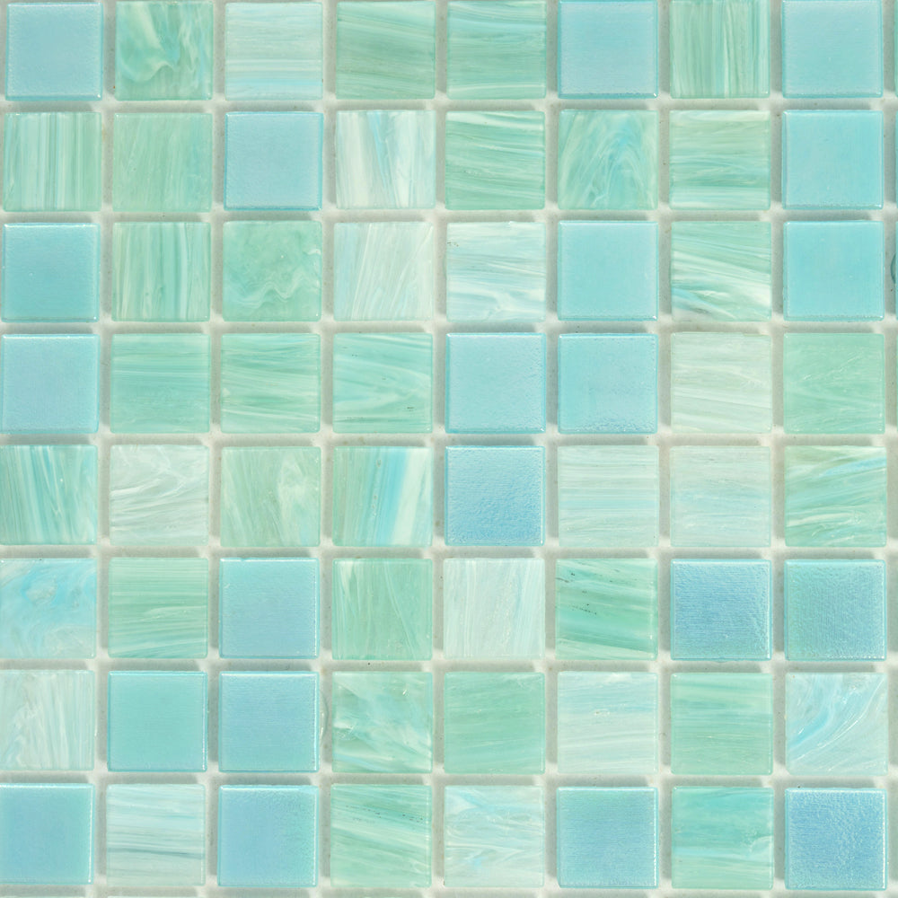 Baby Blue 12 x 12 Glossy Glass Mosaic Tile