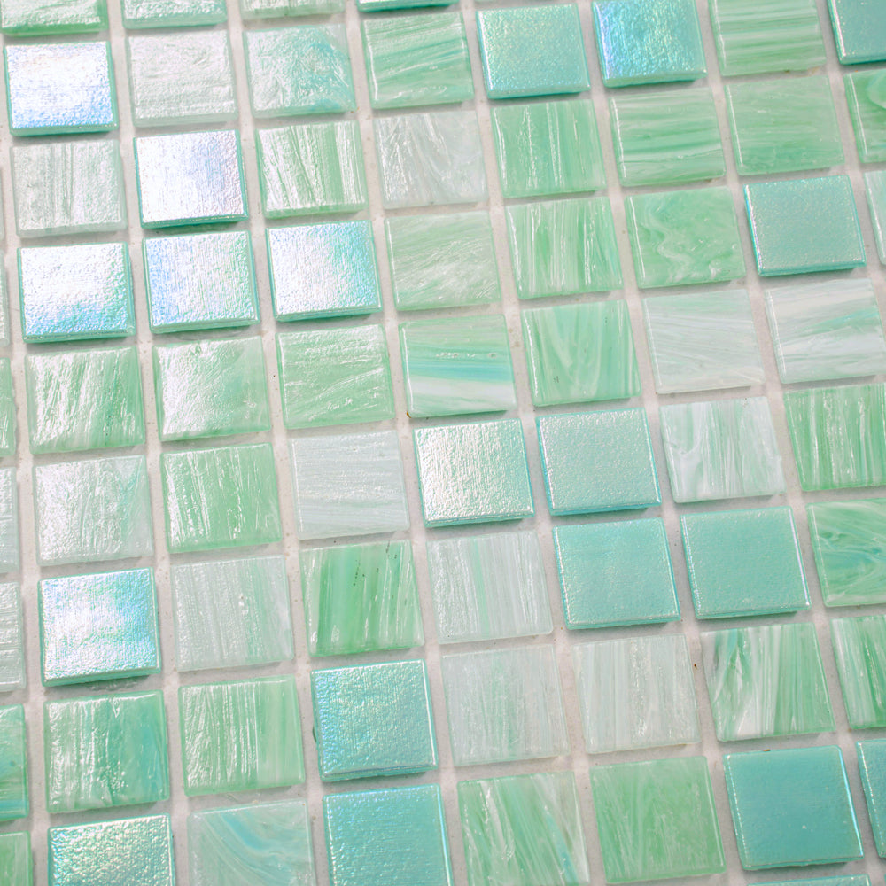 Baby Blue 12 x 12 Glossy Glass Mosaic Tile