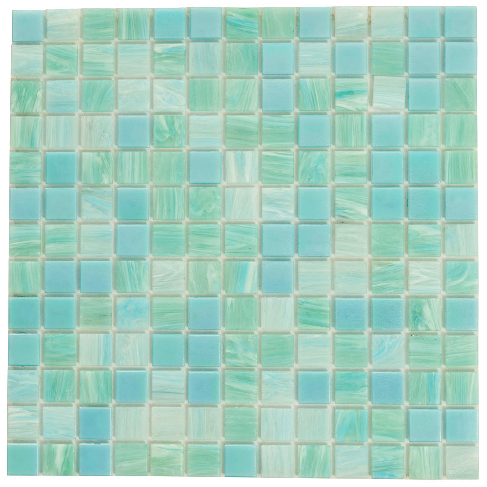 Baby Blue 12 x 12 Glossy Glass Mosaic Tile