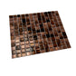 Brown and Yellow 12 x 12 Glossy Glass Mosaic Tile