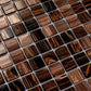 Brown and Yellow 12 x 12 Glossy Glass Mosaic Tile