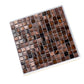 Brown and Yellow 12 x 12 Glossy Glass Mosaic Tile