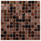 Brown and Yellow 12 x 12 Glossy Glass Mosaic Tile