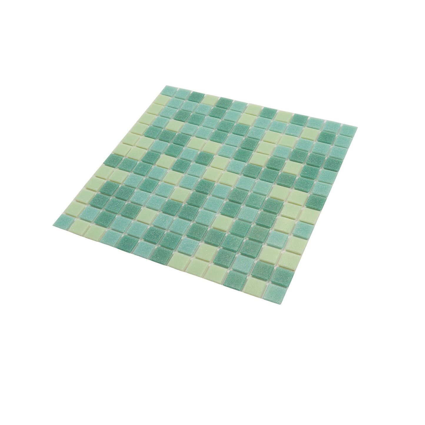 Dynasty Green 12 x 12 Glossy Glass Mosaic Tile - Sample