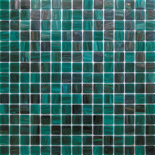 Bottle Green 12 x 12 Glossy Glass Mosaic Tile - Sample