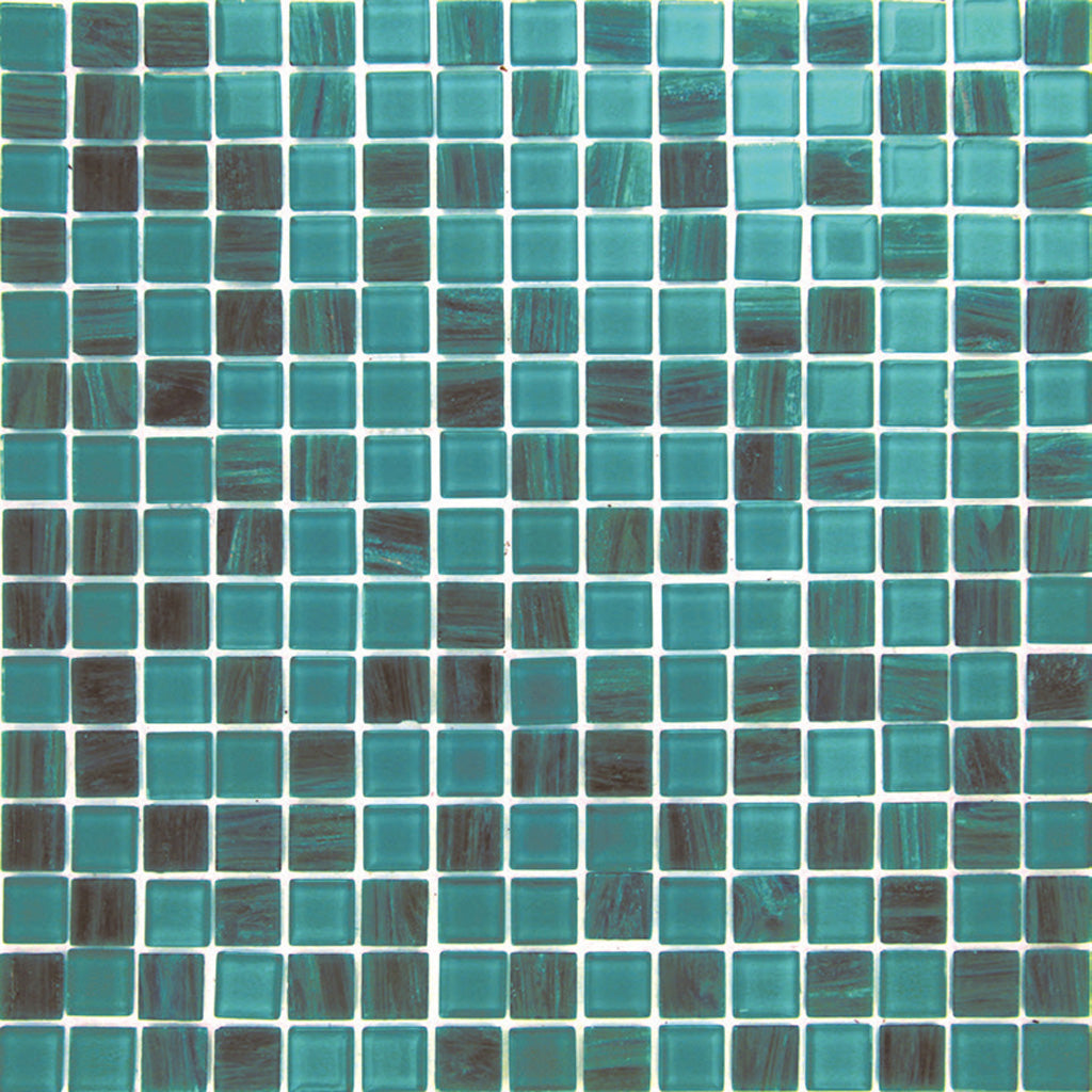 Teal Green 12 x 12 Glossy Glass Mosaic Tile