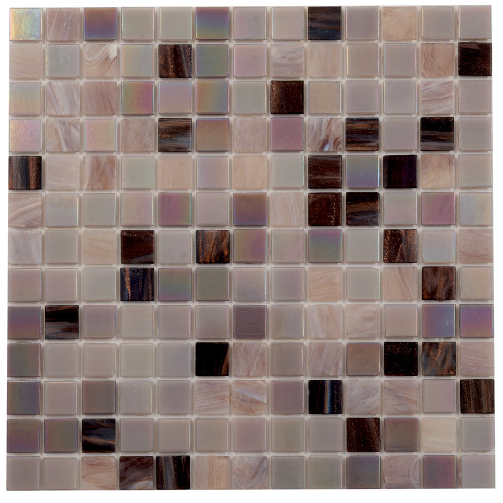 Crepe Pink 12 x 12 Glossy Glass Mosaic Tile