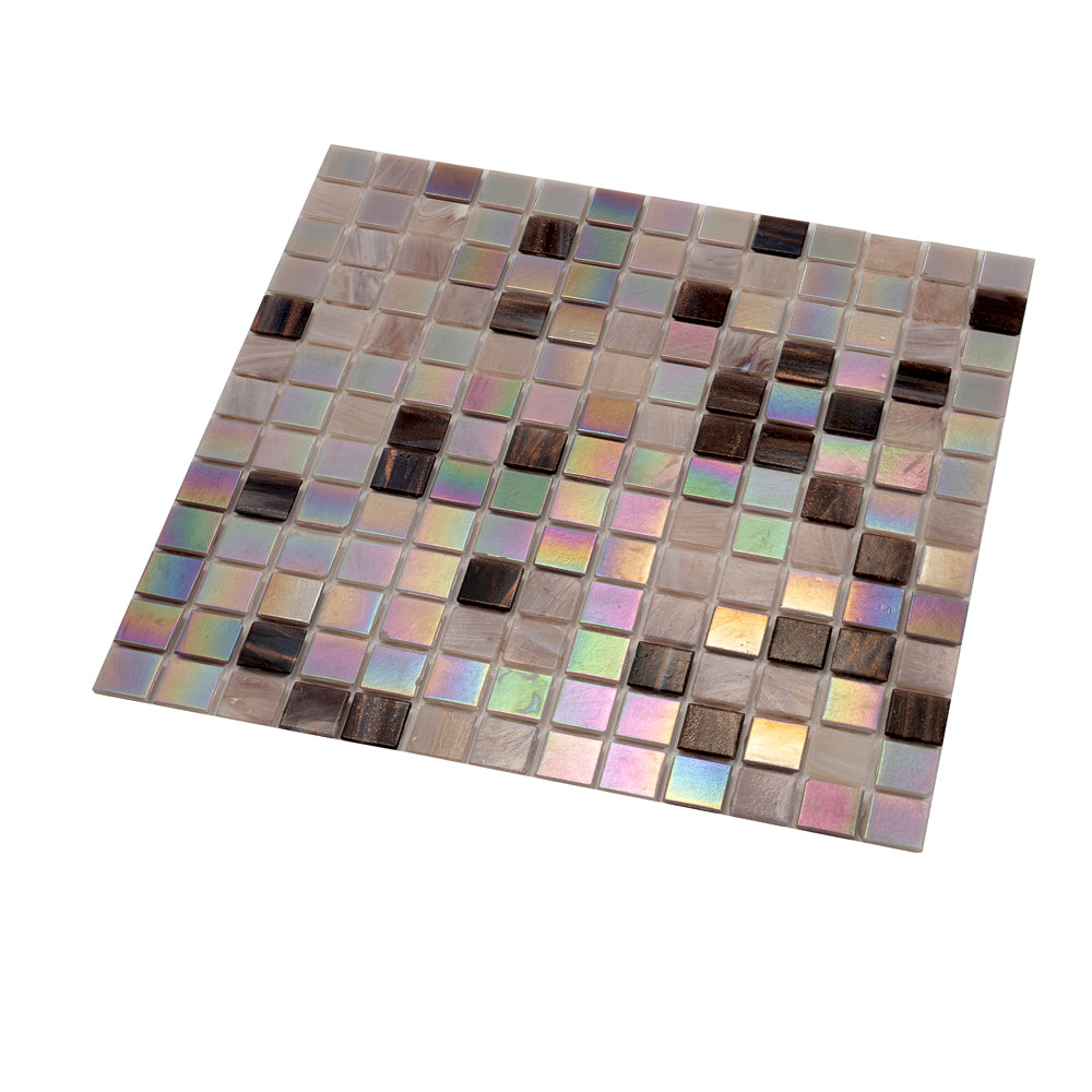 Crepe Pink 12 x 12 Glossy Glass Mosaic Tile