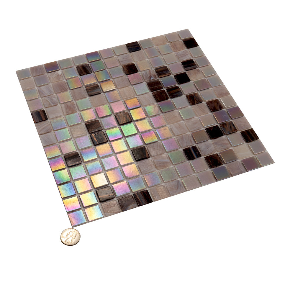 Crepe Pink 12 x 12 Glossy Glass Mosaic Tile