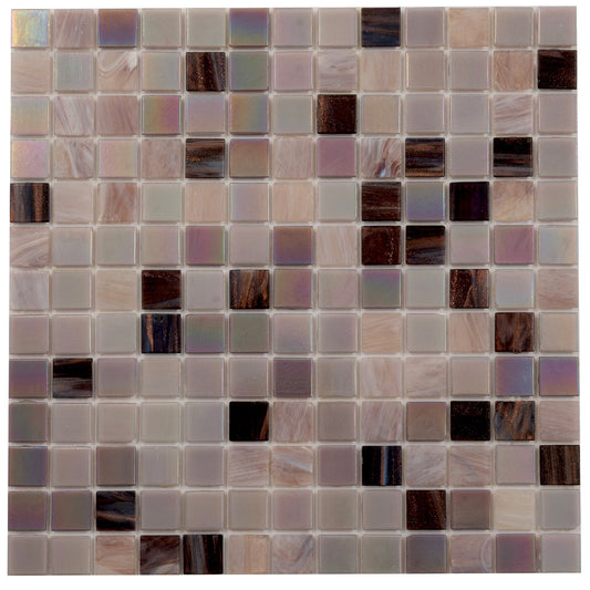 Crepe Pink 12 x 12 Glossy Glass Mosaic Tile - Sample
