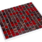 Berry Red 12 x 12 Glossy Glass Mosaic Tile