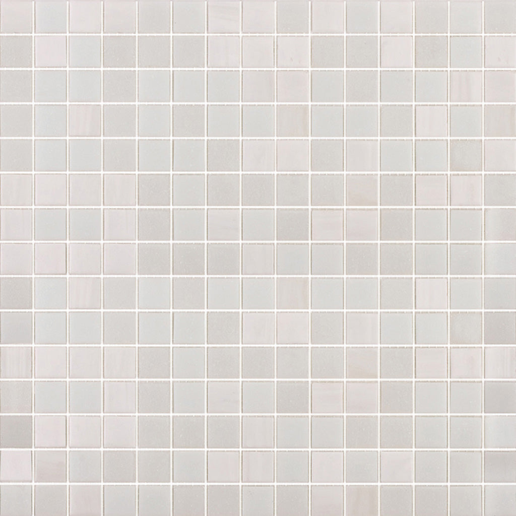 Pearl White 12 x 12 Glossy Glass Mosaic Tile