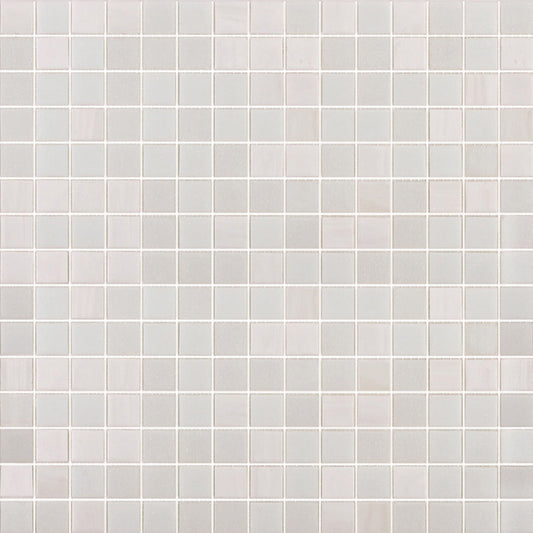 Pearl White 12 x 12 Glossy Glass Mosaic Tile - Sample
