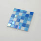 Blue and White 12 x 12 Glossy Glass Mosaic Tile