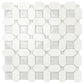 White, Blue 12x12 Polished Glass Mosaic Tile