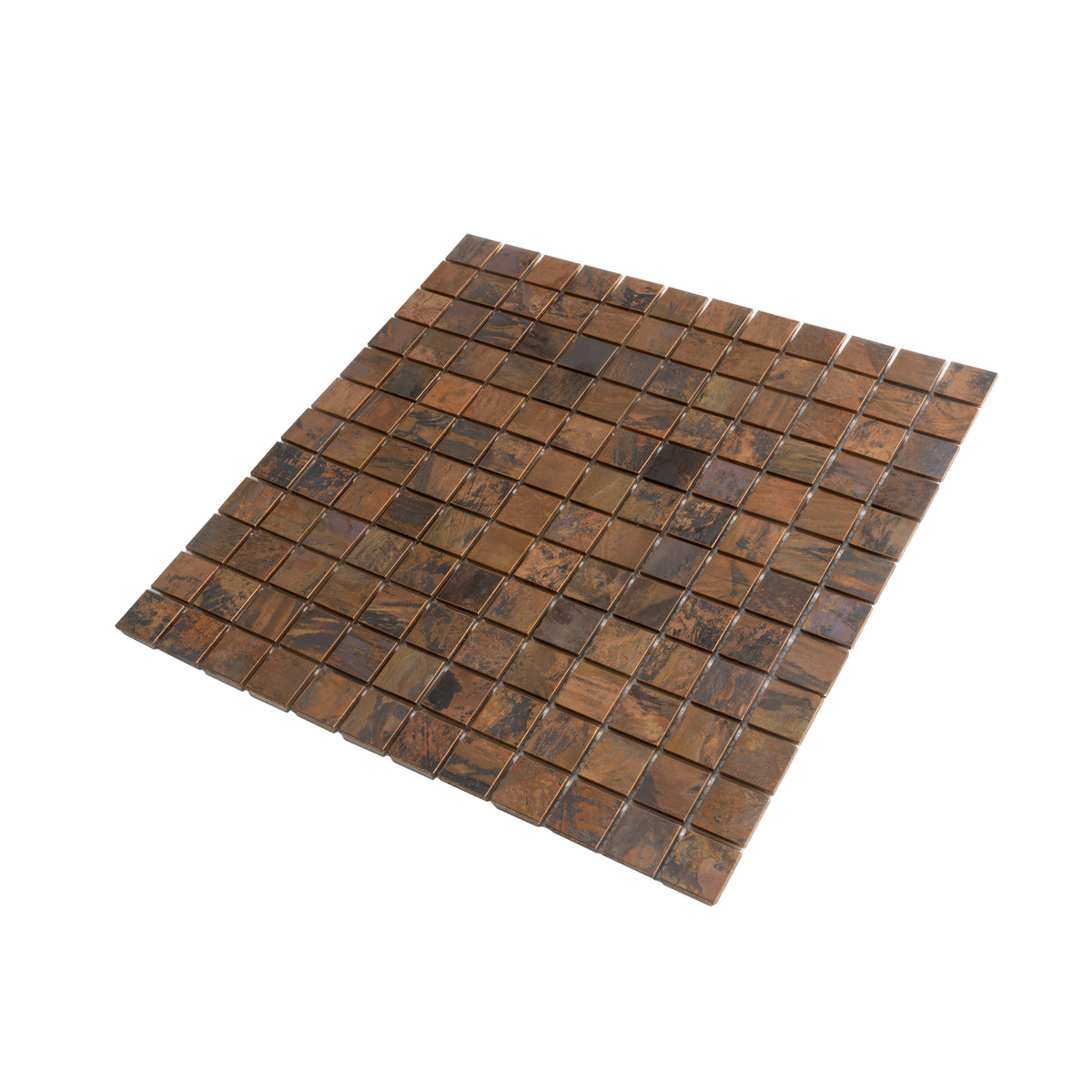 Bronze 12 x 12 Matte Metal Mosaic Tile