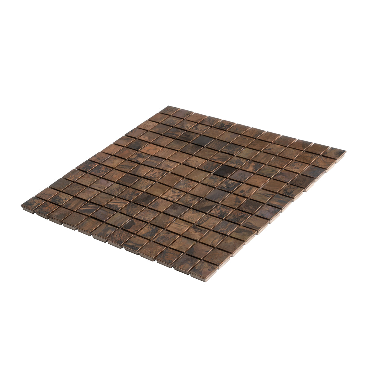 Bronze 12 x 12 Matte Metal Mosaic Tile