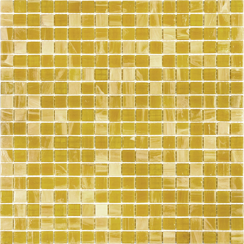 Butter Beige 12 x 12 Glossy Glass Mosaic Tile