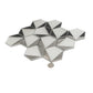 Gray, Silver 9x11 Glossy Glass Hexagon Mosaic Tile - Sample