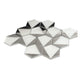 Gray, Silver 9x11 Glossy Glass Hexagon Mosaic Tile - Sample