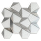Gray, Silver 9x11 Glossy Glass Hexagon Mosaic Tile
