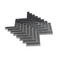 Gray 12x12 Glossy Glass Herringbone Mosaic Tile