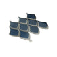 Blue, Gray 10x12 Glossy Glass Arabesque, Fan Mosaic Tile - Sample