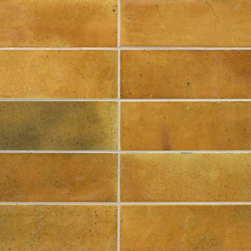 Honey Orange 2.5 x 8 Glossy Ceramic Subway Tile