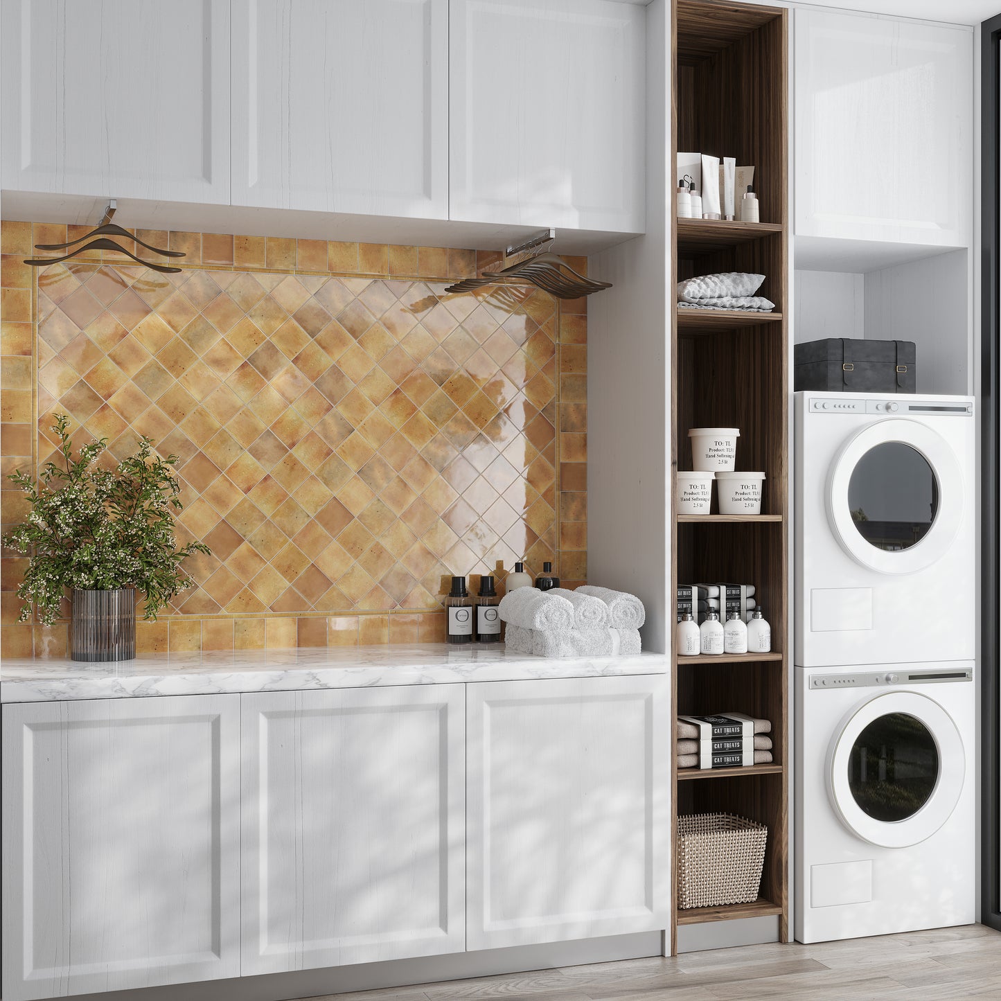 Honey Orange 4 x 4 Glossy Ceramic Square Tile