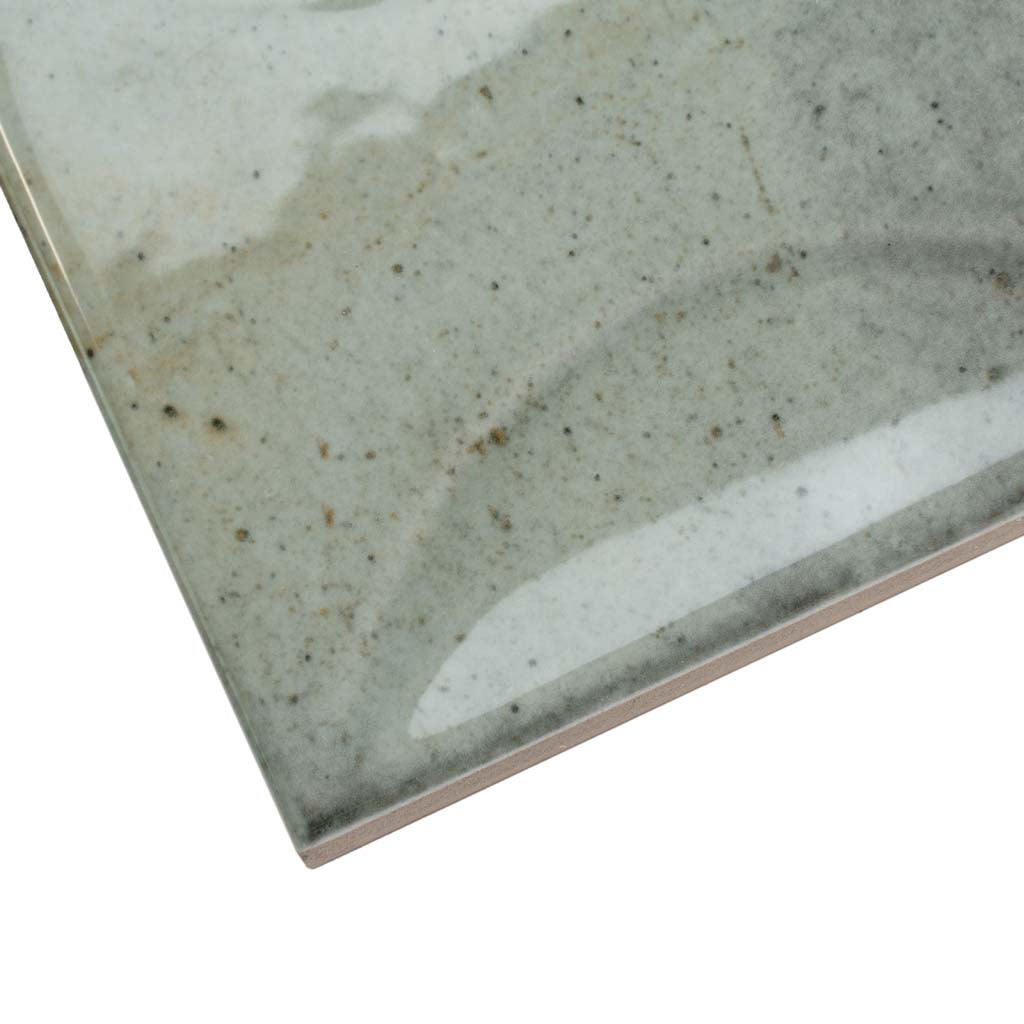 Sage Green 4 x 4 Glossy Ceramic Subway Deco Tile