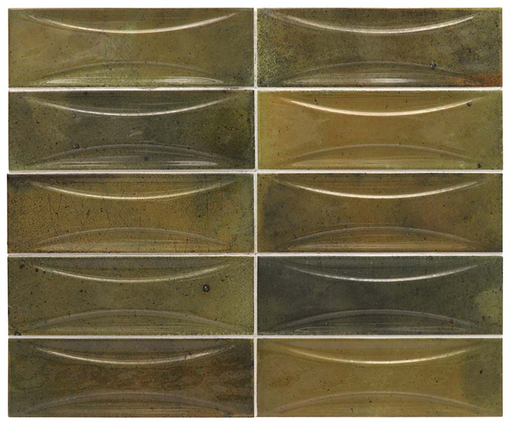 Olive Green 2.5 x 8 Glossy Ceramic Subway Deco Tile