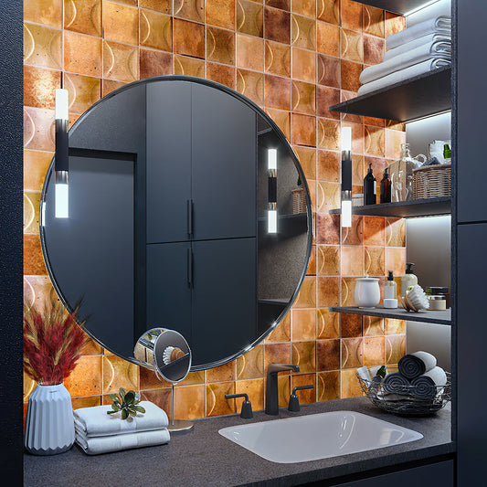 Red 4 x 4 Glossy Ceramic Subway Deco Tile - Sample